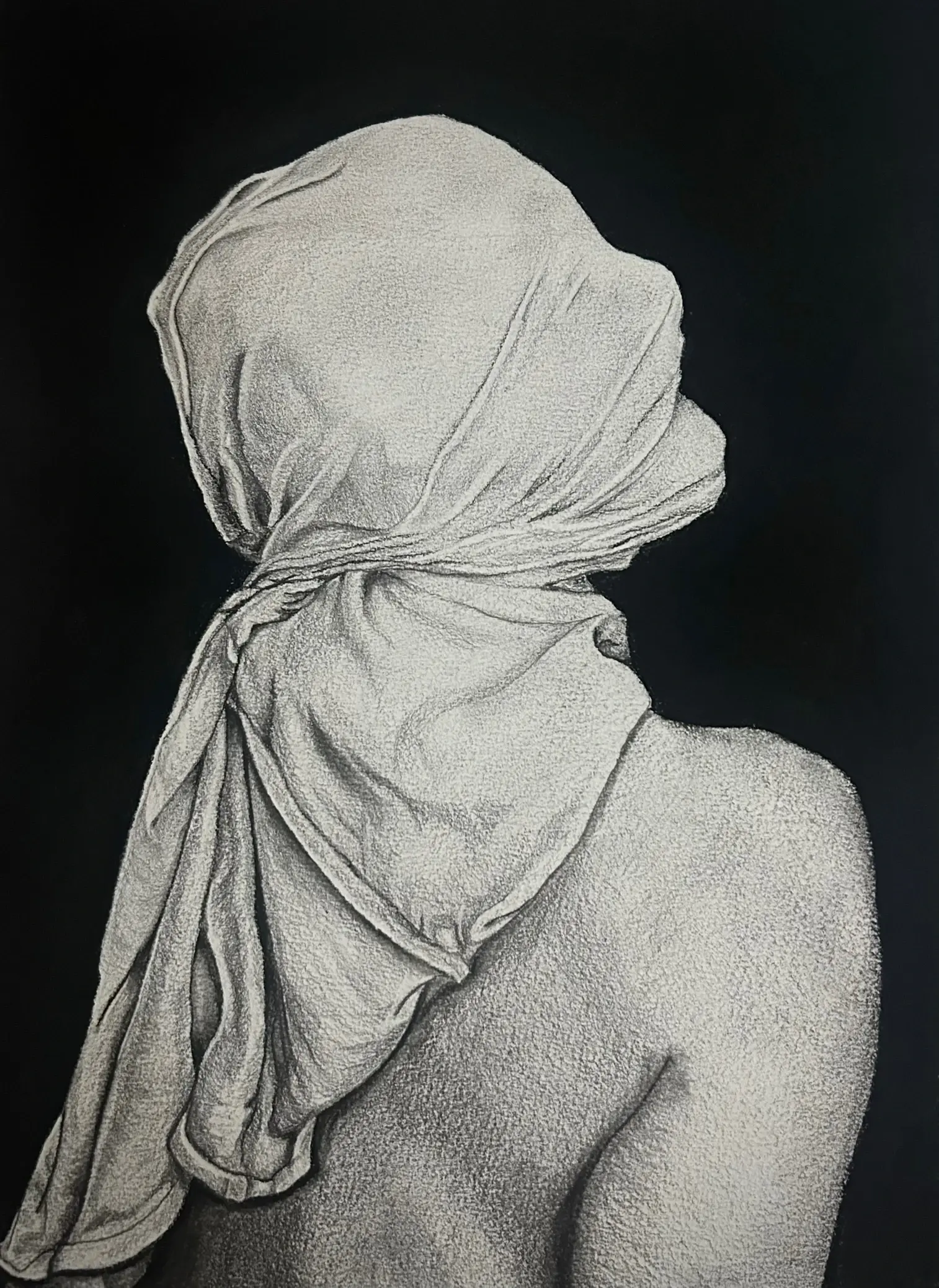 Draped Back Figure Study