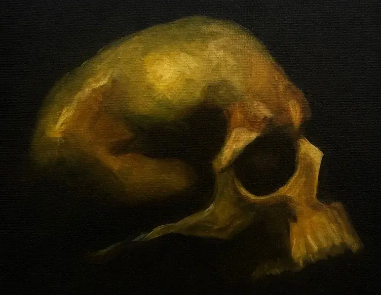 Golden Skull Side Profile