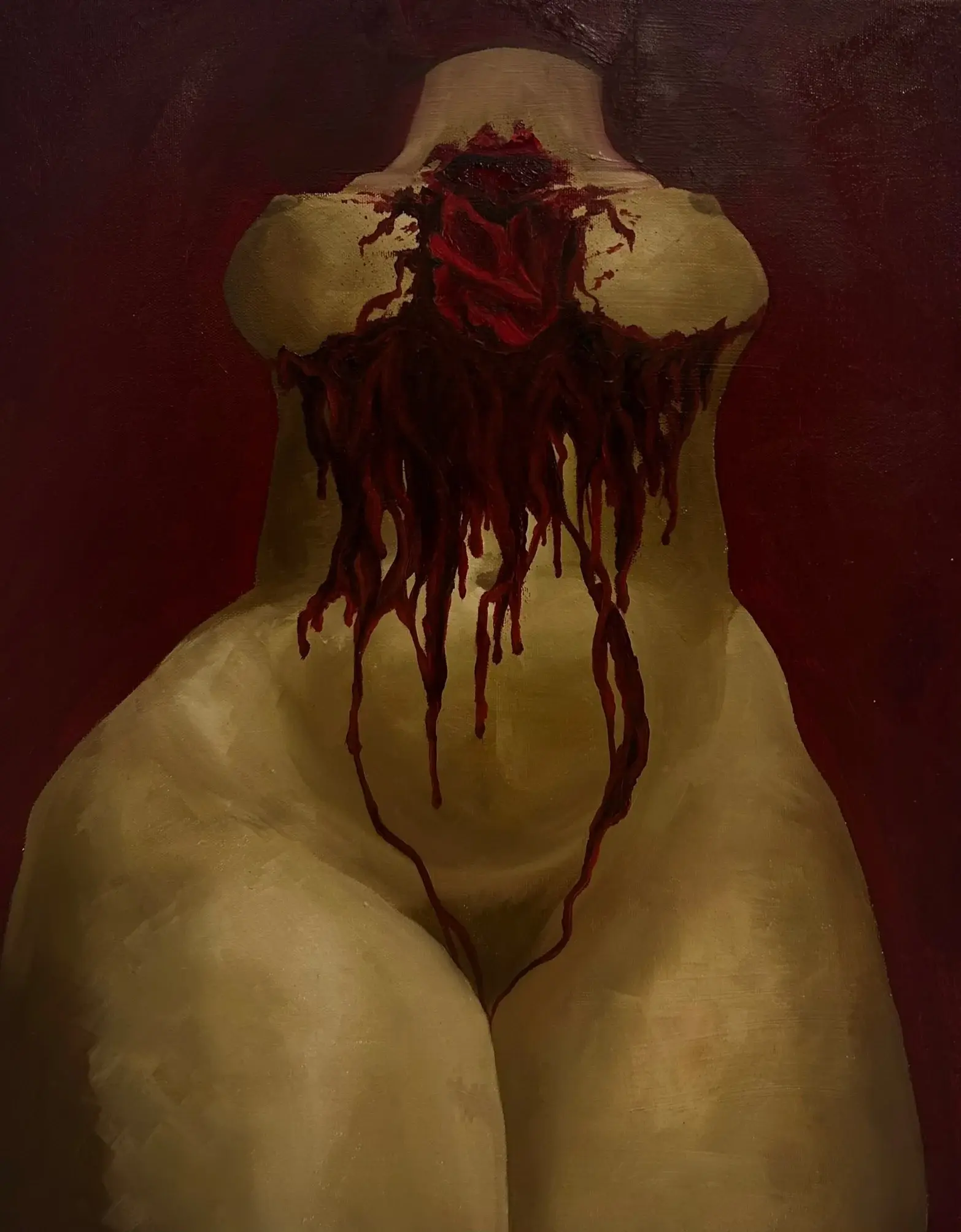 Red Haired Seated Figure