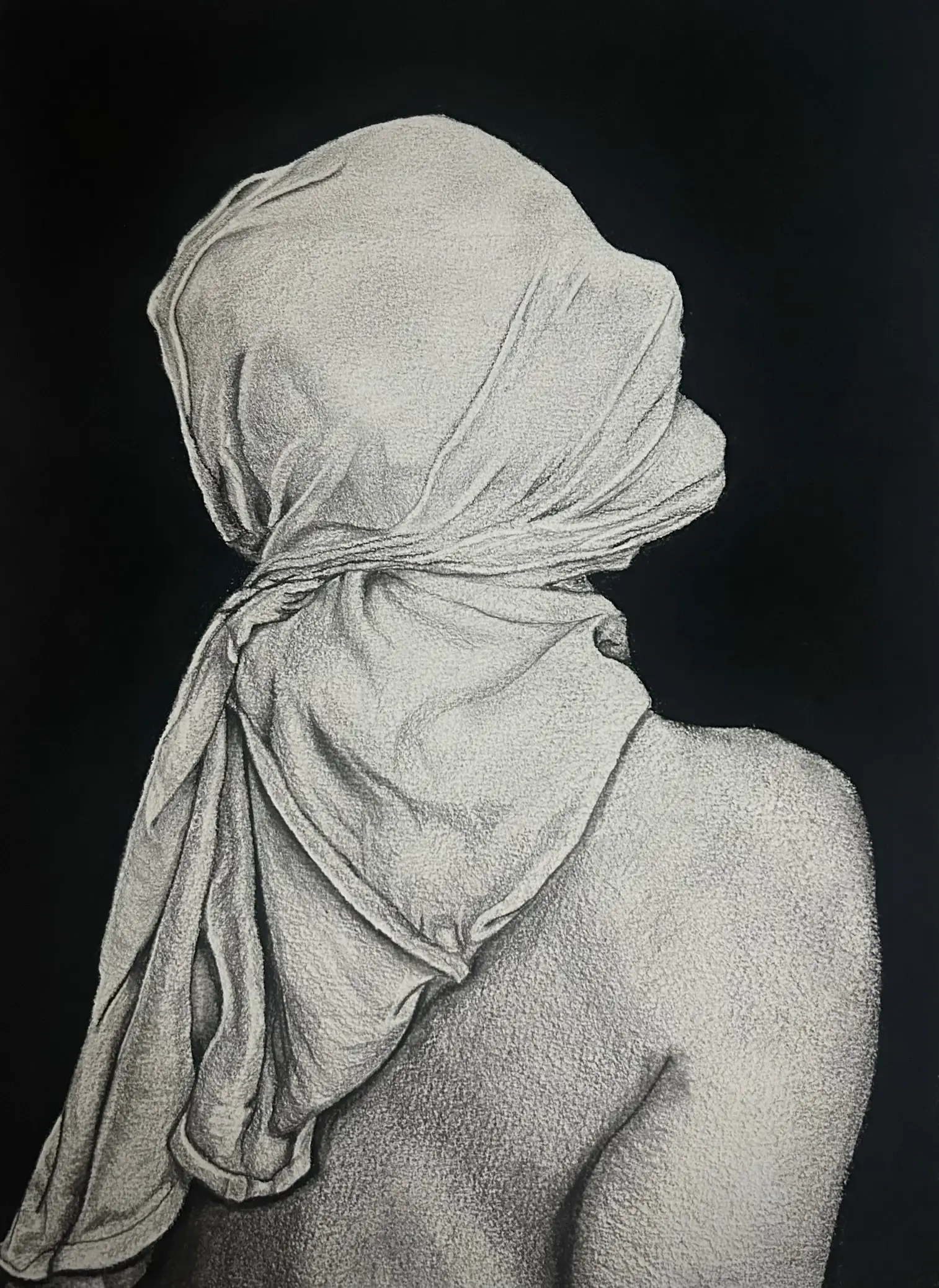 Draped Back Figure Study